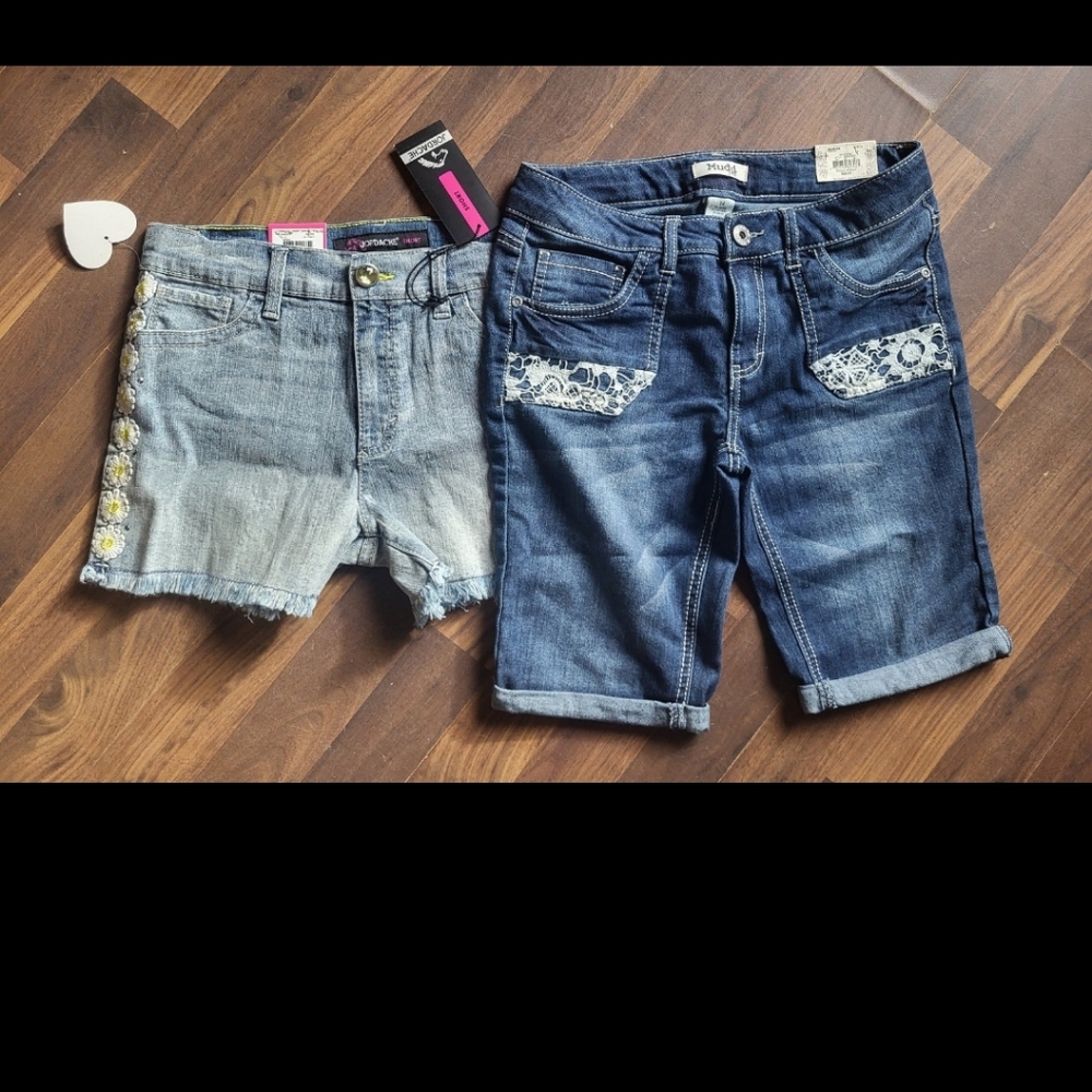 2 pairs size 14 girls shorts